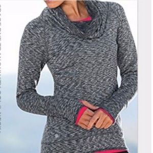 Athleta Tranquility Pullover Space Dye Gray XS‎